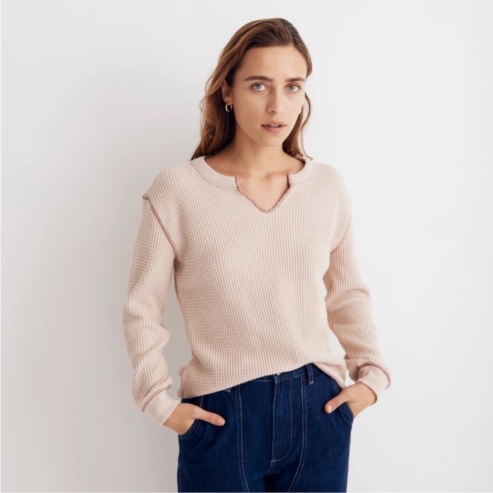 Madewell waffle knit thermal shirt size XS